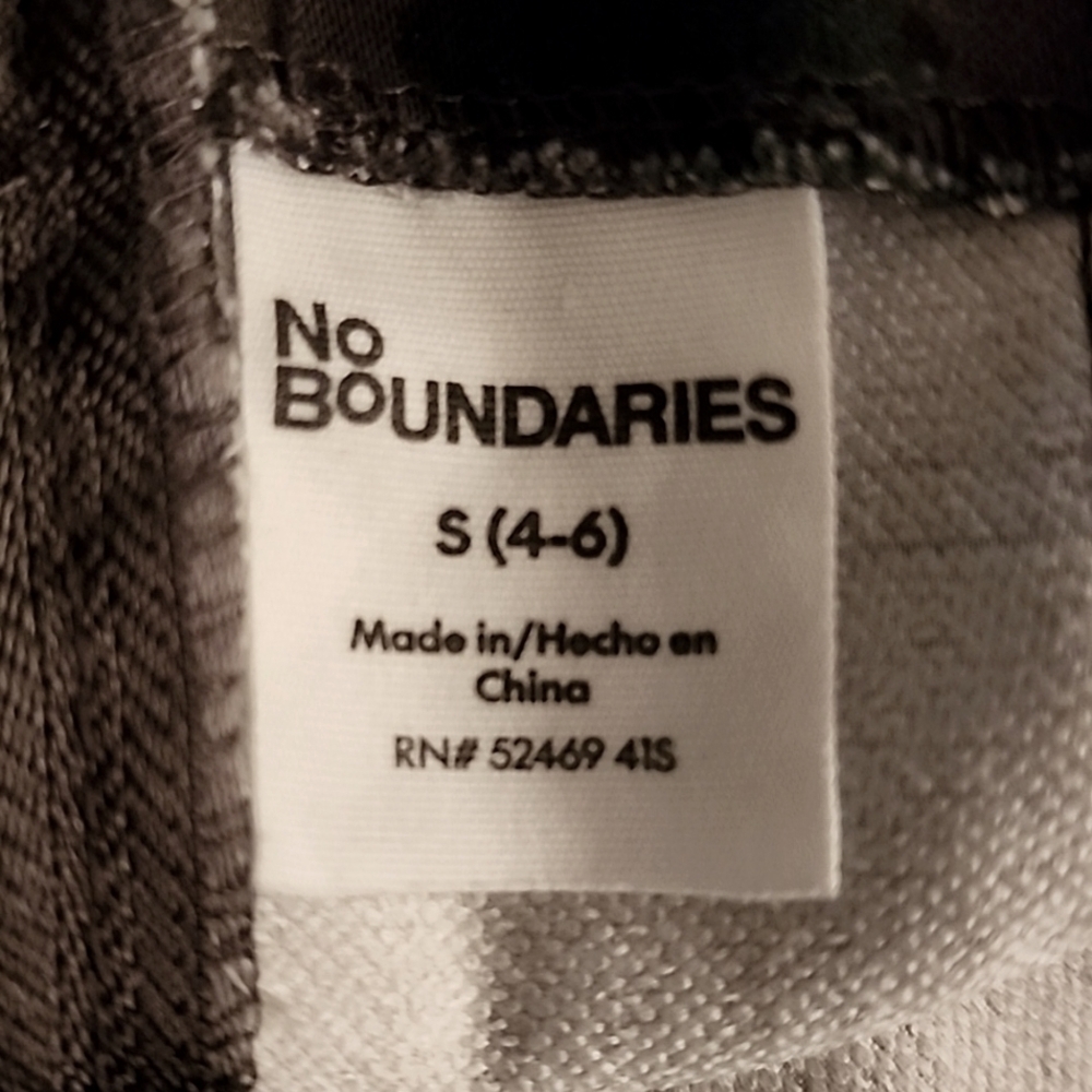 No Boundaries Denim Square Neck Pinafore Zip Close Camouflage Dress Sz S (NWT) - Picture 7 of 9